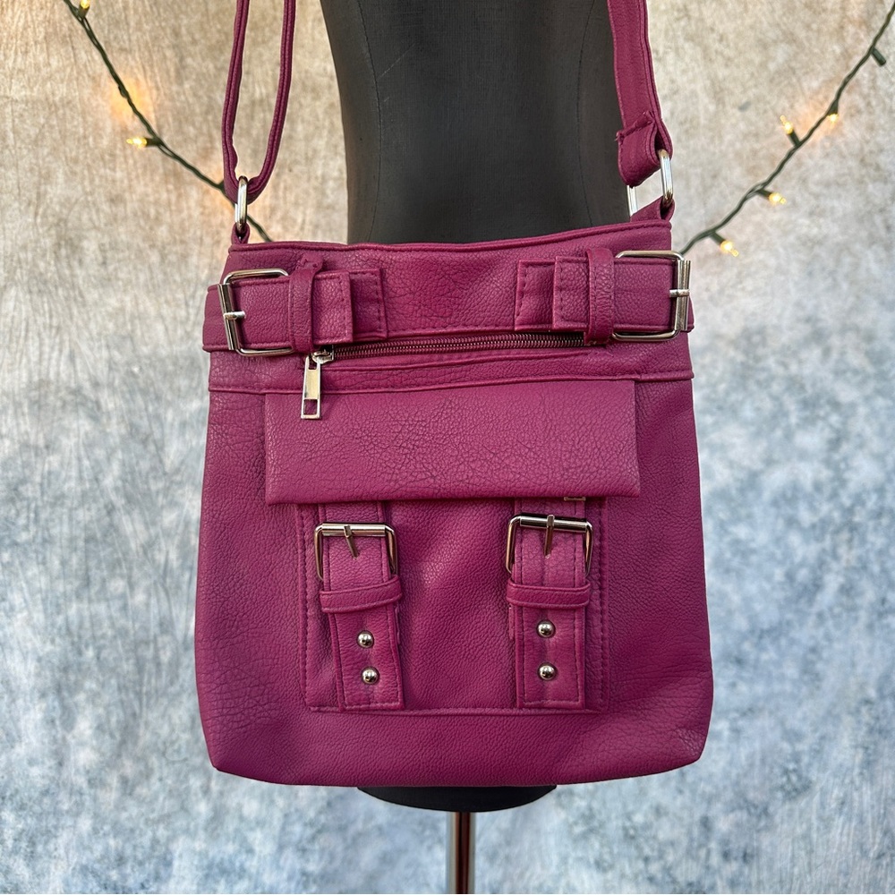 🪩Hot pink faux, leather purse